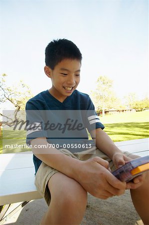 Boy Playing Video Game