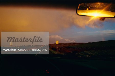 View of Road from Car, Hawaii, USA