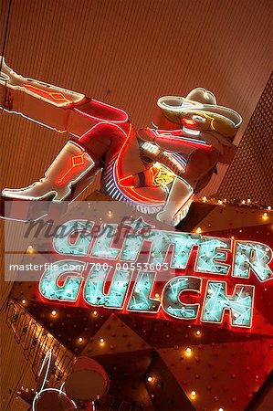 Vegas Vicki, Glitter Gulch Sign, Fremont Street, Las Vegas, Nevada, USA