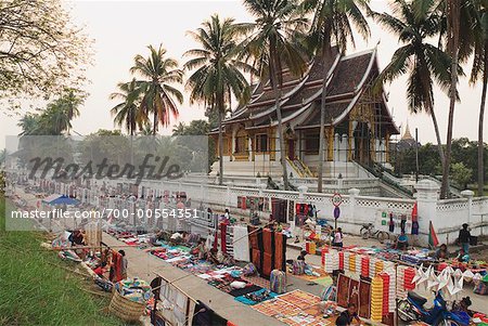 Marché de nuit à Luang Prabang, Laos