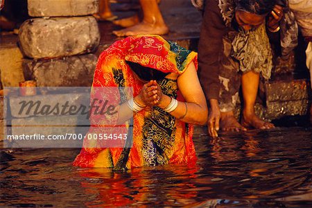 Woman Praying, Varanasi, Uttar Pradesh, India