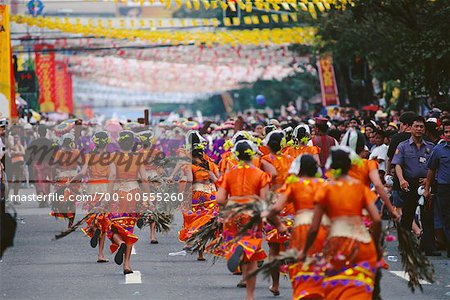 Parade in Street, Cebu, Philippines Parade in Street, Cebu, Philippines