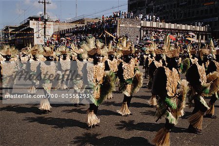 Tänzer in Straßenfest, Iloilo, Philippinen