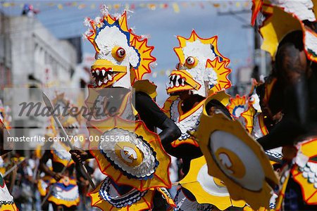 Tänzer in Straßenfest, Iloilo, Philippinen