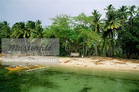 Boat by Shoreline, Dapitan, Mindanao, Philippines