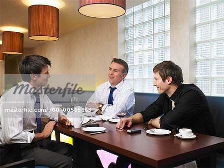Businessmen in Restaurant