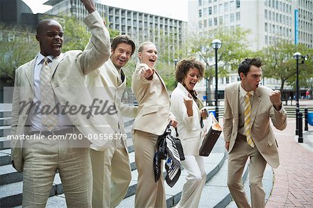 Business People Cheering