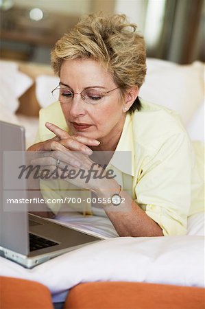 Woman Using Laptop