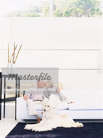 Couple Kissing in Living Room