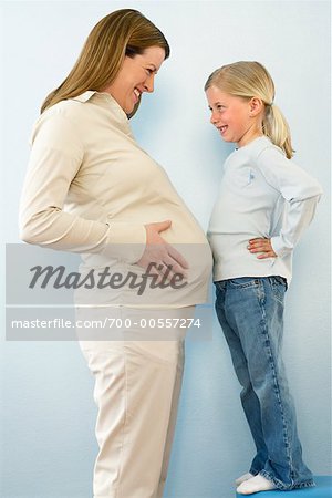 Pregnant Mother with Daughter