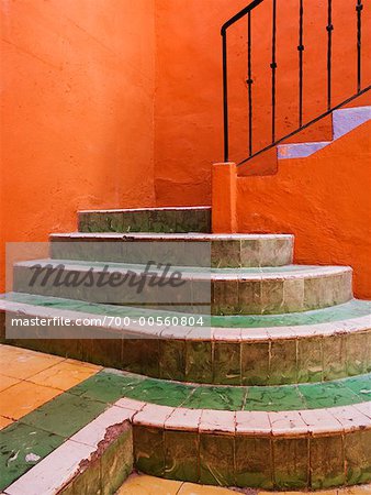 Close Up d'escalier, San Miguel de Allende, Guanajuato, Mexique