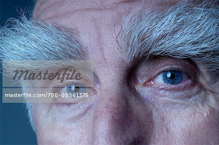 Close-up of Man's Bushy Eyebrows
