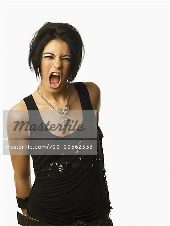 Portrait of Woman Screaming