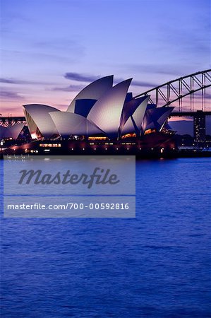 Sydney Opera House and Sydney Harbour Bridge, Sydney, New South Wales, Australia