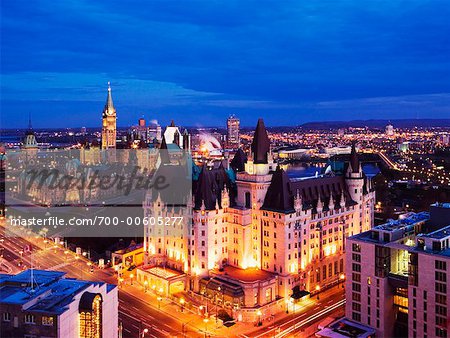 Chateau Laurier and Parliament Buildings, Ottawa, Ontario, Canada
