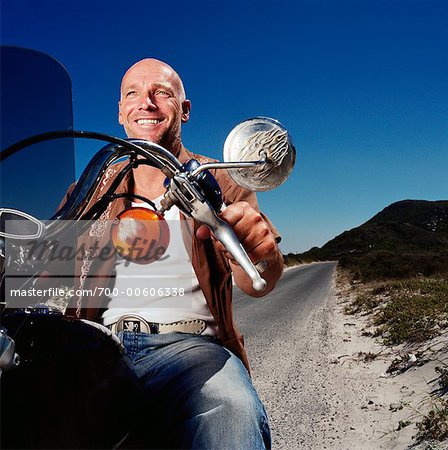 Mann Reiten Motorrad