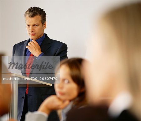 Businessman Giving Speech