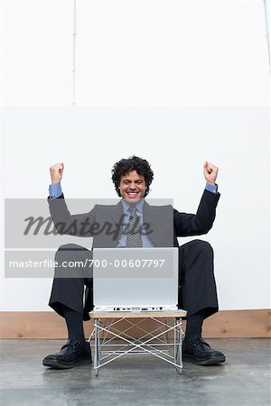Businessman Cheering