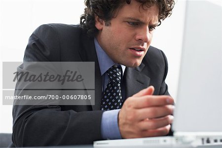 Businessman Using Laptop