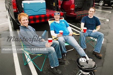 Men at Tailgate Party
