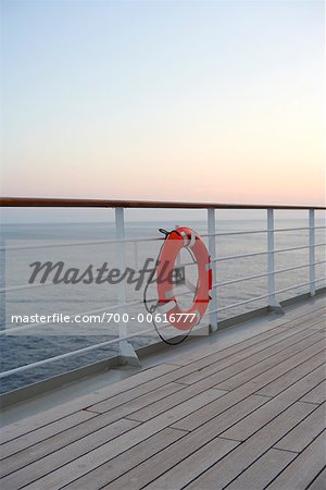 Life Preserver on Deck of Queen Mary 2