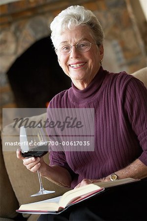 Woman Drinking Wine