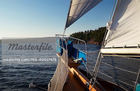 Schooner on Bras d'Or Lake, Nova Scotia, Canada