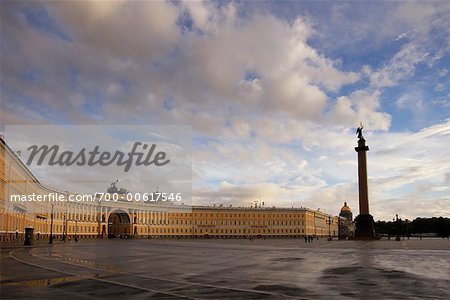 Palace Square and Alexander Column, St Petersburg, Russia