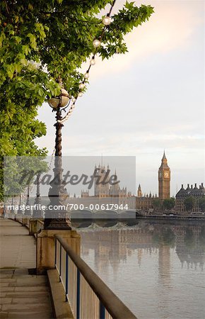 The Thames River and Parliament Buildings, London, England