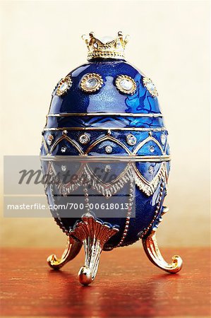 Blue Faberge Style Egg