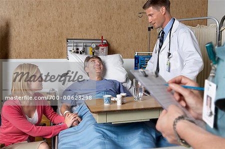 Wife Visiting Husband in Hospital