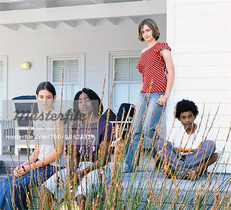 Teenagers on Porch