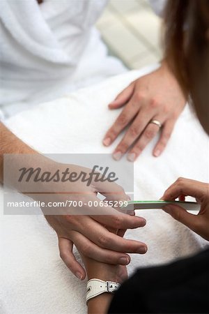 Man Getting Manicure