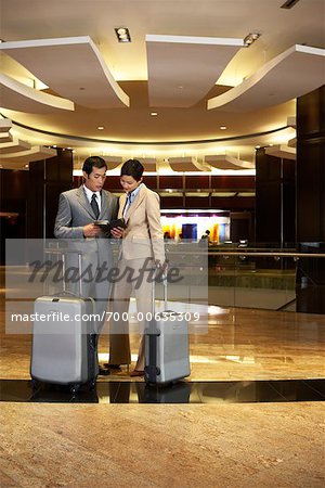 Couple in Hotel Lobby