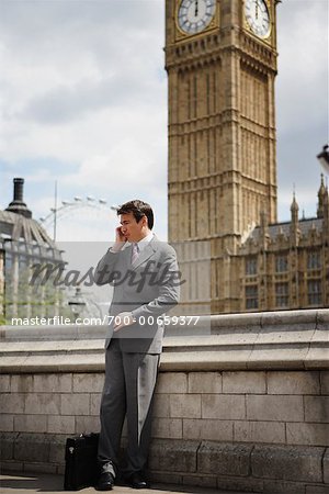 Businessman Talking on Cellular Phone