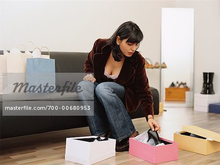Woman Shoe Shopping