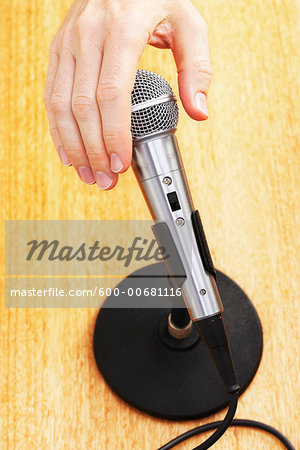 Hand and Microphone