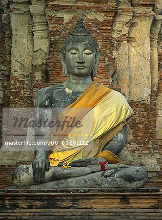 Buddha-Statue, Ruinen von Ayutthaya, Thailand