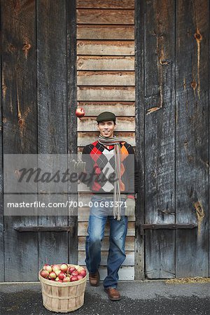 Portrait d'un homme aux pommes