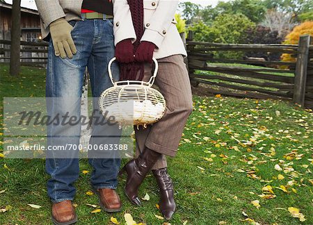 Couple With Basket of Eggs