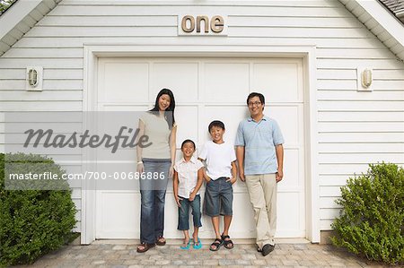 Portrait of Family by Garage
