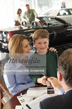 Woman Buying a Car