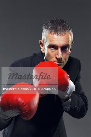 Businessman Boxing