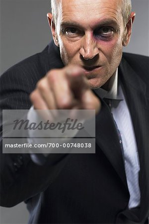 Businessman Pointing