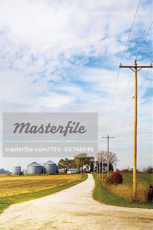 Country Road Leading to Farm