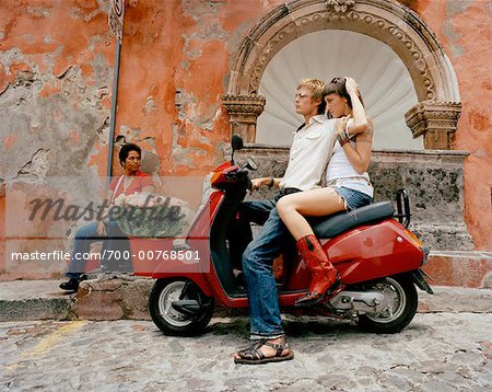 Couple on Scooter, Mexico