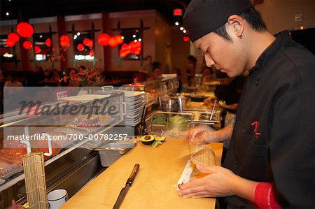 Chef Making Sushi, Las Vegas, Nevada, USA