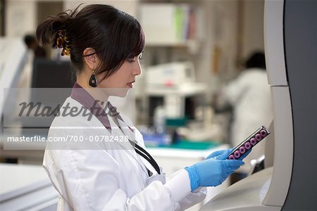 Lab Technician Working