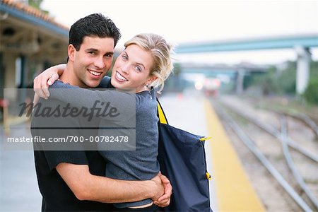 Portrait of Couple Hugging