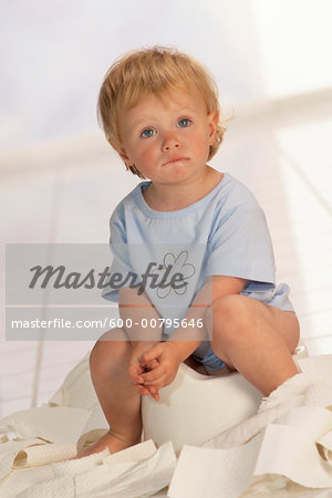 Toddler Sitting on the Potty